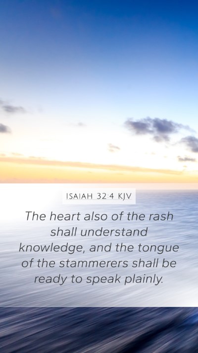 Isaiah 32:4 KJV Bible Verse Image