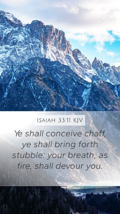 Isaiah 33:11 KJV Mobile Phone Wallpaper - Ye shall conceive chaff, ye shall bring forth - Mobile Bible Verse Wallpaper