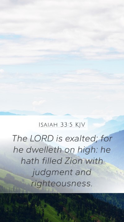 Isaiah 33:5 KJV Bible Verse Image
