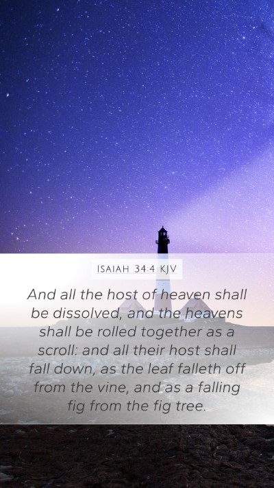 Isaiah 34:4 KJV Bible Verse Image