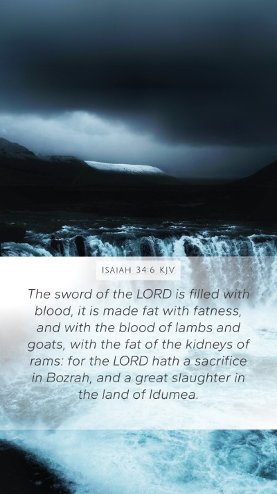 Isaiah 34:6 KJV Bible Verse Image