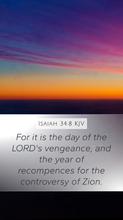 Isaiah 34:8 KJV Bible Verse Image