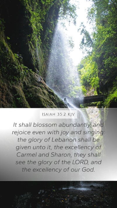 Isaiah 35:2 KJV Bible Verse Image