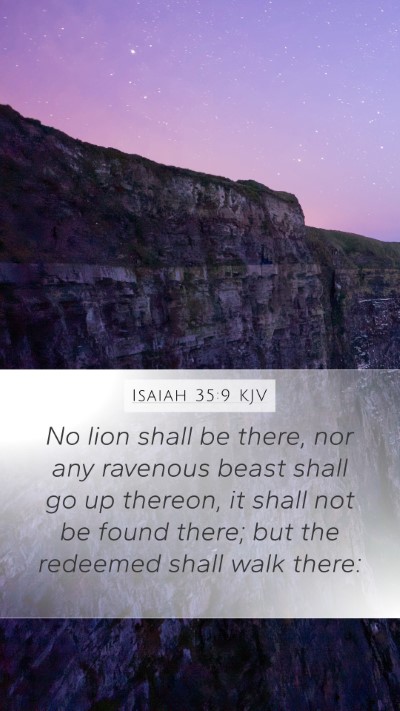 Isaiah 35:9 KJV Bible Verse Image