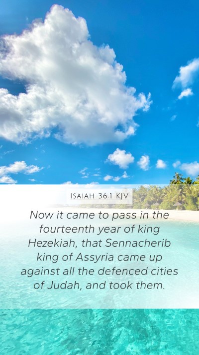 Isaiah 36:1 KJV Bible Verse Image