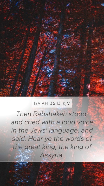 Isaiah 36:13 KJV Bible Verse Image