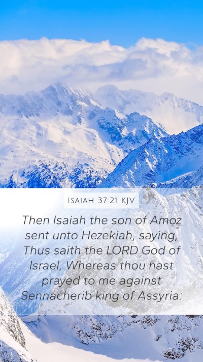 Isaiah 37:21 KJV Bible Verse Image