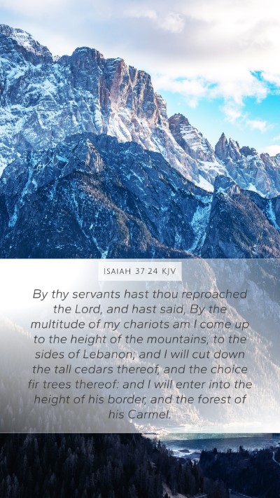 Isaiah 37:24 KJV Bible Verse Image