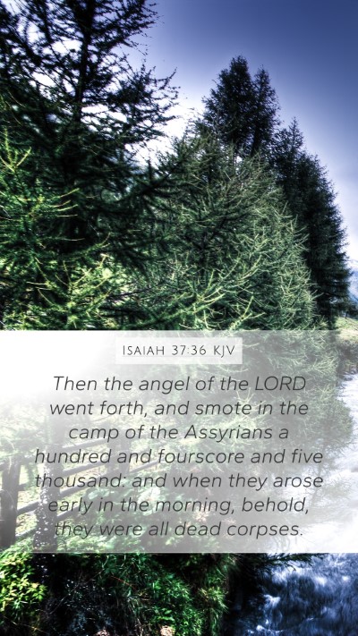 Isaiah 37:36 KJV Bible Verse Image