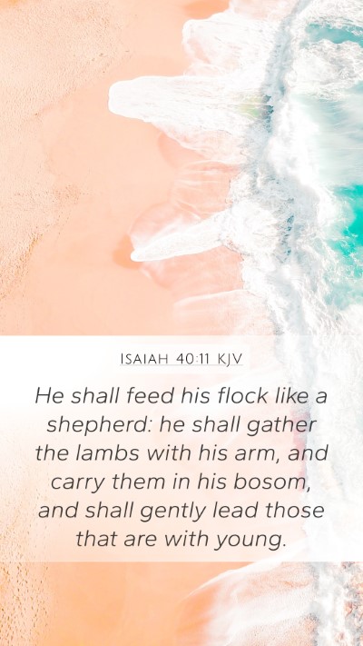Isaiah 40:11 KJV Bible Verse Image