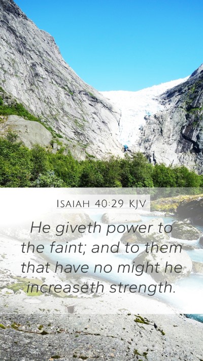 Isaiah 40:29 KJV Bible Verse Image