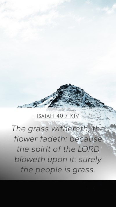 Isaiah 40:7 KJV Bible Verse Image