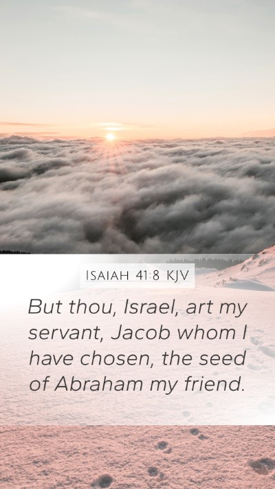 Isaiah 41:8 KJV Mobile Phone Wallpaper - But thou, Israel, art my servant, Jacob whom I - Mobile Bible Verse Wallpaper