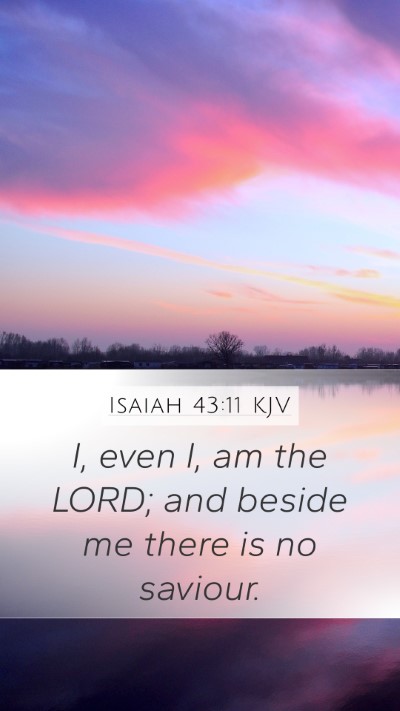 Isaiah 43:11 KJV Bible Verse Image