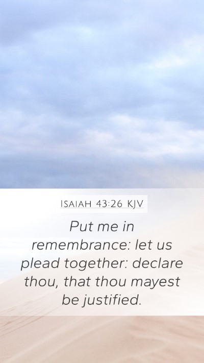 Isaiah 43:26 KJV Bible Verse Image