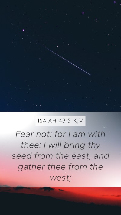 Isaiah 43:5 KJV Bible Verse Image