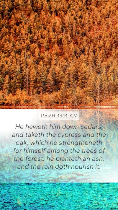 Isaiah 44:14 KJV Bible Verse Image