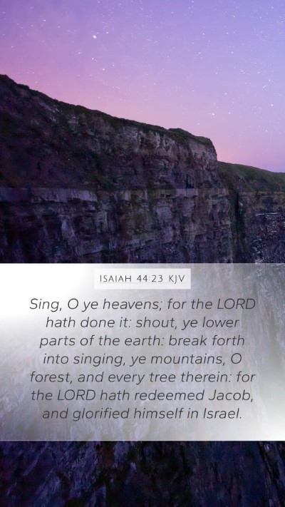 Isaiah 44:23 KJV Bible Verse Image