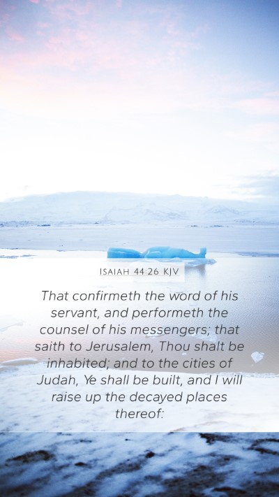 Isaiah 44:26 KJV Bible Verse Image