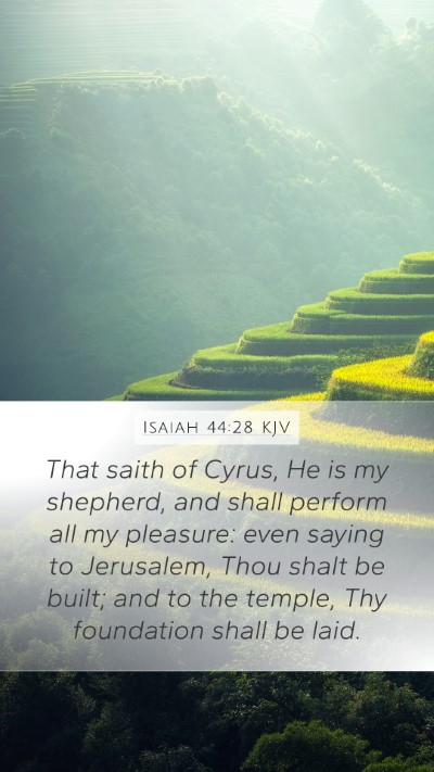 Isaiah 44:28 KJV Bible Verse Image