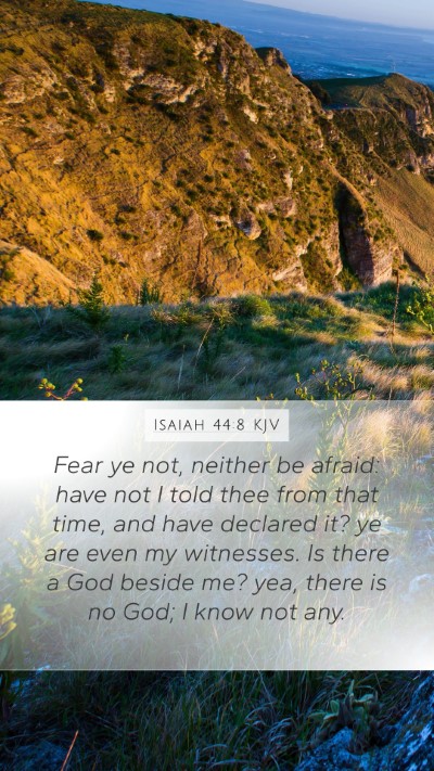 Isaiah 44:8 KJV Mobile Phone Wallpaper - Fear ye not, neither be afraid: have not I told - Mobile Bible Verse Wallpaper