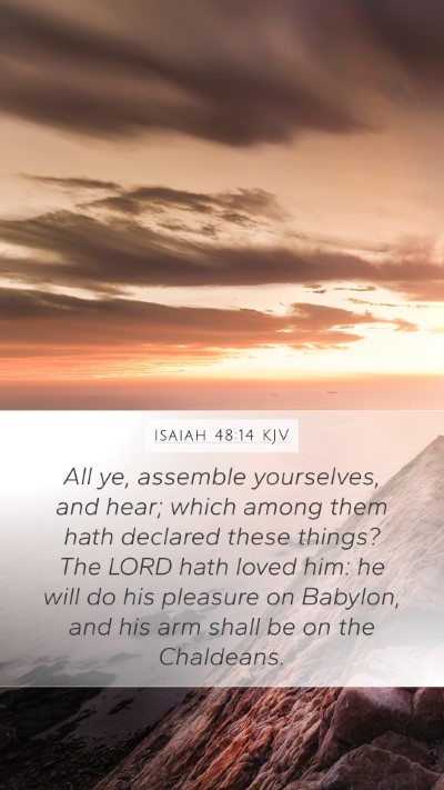 Isaiah 48:14 KJV Bible Verse Image