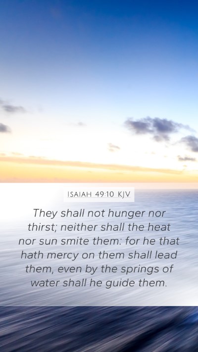 Isaiah 49:10 KJV Bible Verse Image