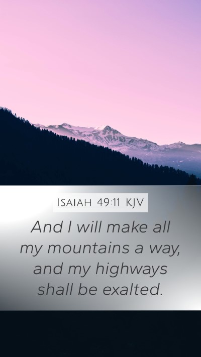 Isaiah 49:11 KJV Bible Verse Image
