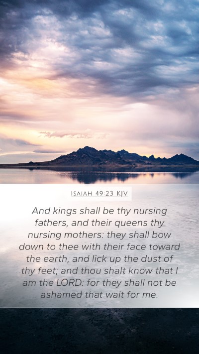 Isaiah 49:23 KJV Bible Verse Image