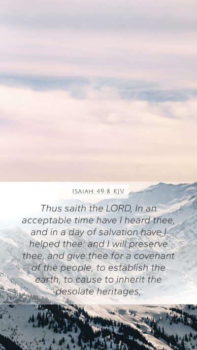 Isaiah 49:8 KJV Bible Verse Image