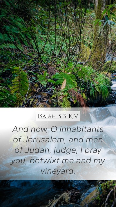 Isaiah 5:3 KJV Bible Verse Image