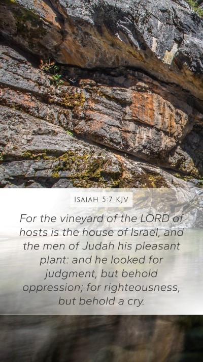 Isaiah 5:7 KJV Bible Verse Image