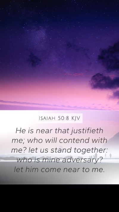 Isaiah 50:8 KJV Bible Verse Image