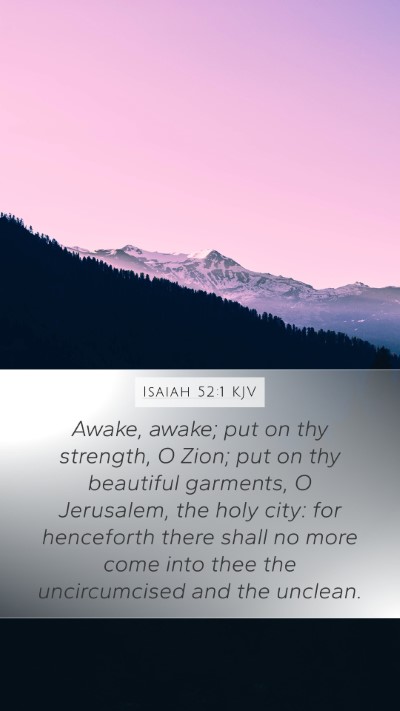 Isaiah 52:1 KJV Bible Verse Image
