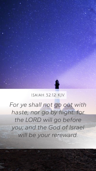 Isaiah 52:12 KJV Bible Verse Image
