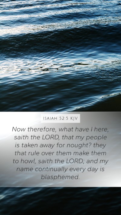 Isaiah 52:5 KJV Bible Verse Image