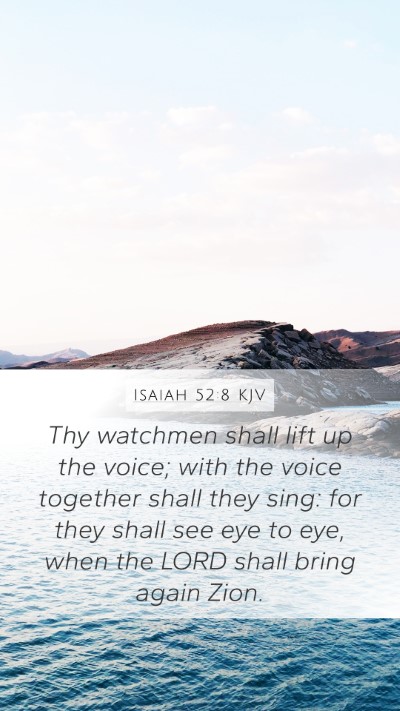 Isaiah 52:8 KJV Bible Verse Image