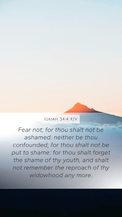 Isaiah 54:4 KJV Bible Verse Image