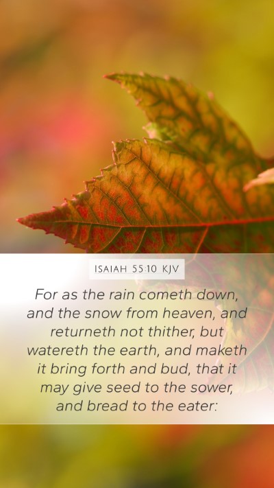 Isaiah 55:10 KJV Bible Verse Image
