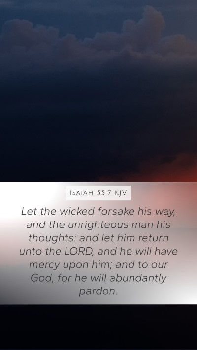 Isaiah 55:7 KJV Bible Verse Image