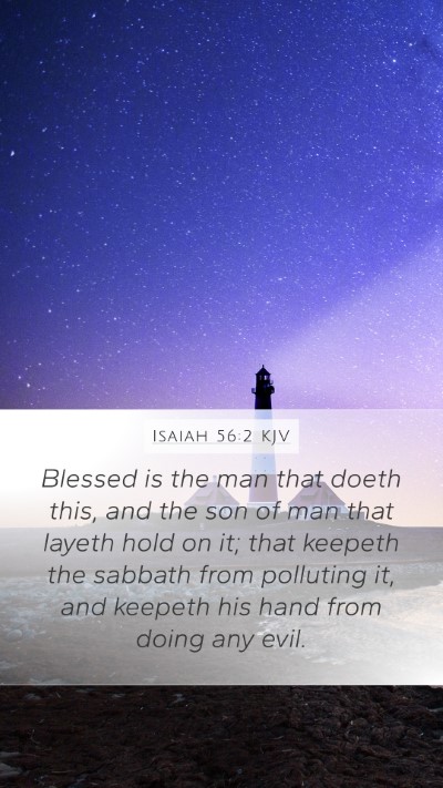 Isaiah 56:2 KJV Bible Verse Image