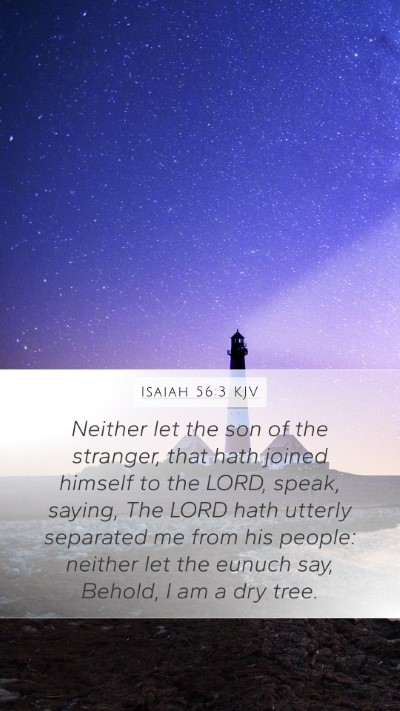 Isaiah 56:3 KJV Bible Verse Image