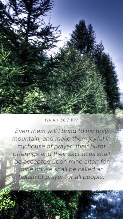 Isaiah 56:7 KJV Bible Verse Image