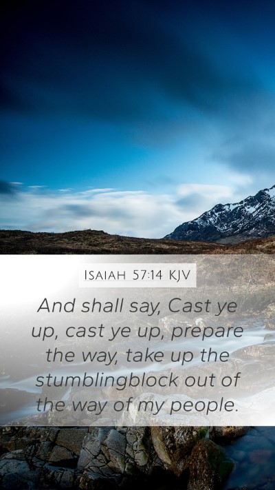 Isaiah 57:14 KJV Bible Verse Image