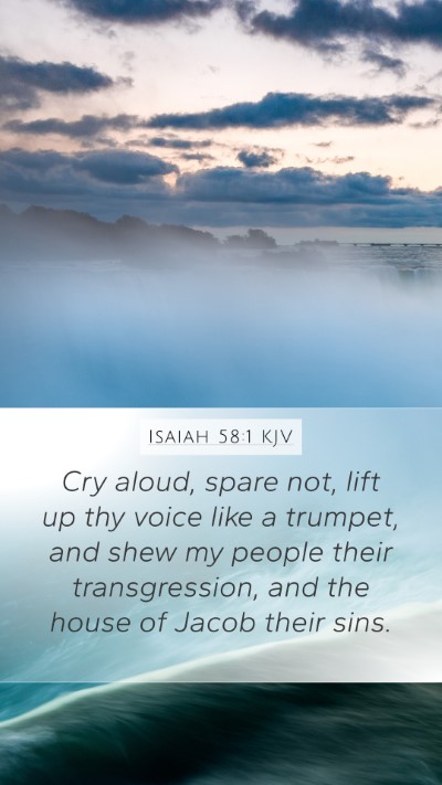 Isaiah 58:1 KJV Bible Verse Image