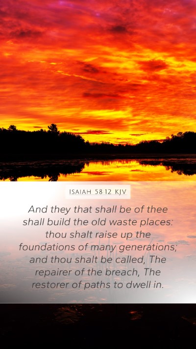 Isaiah 58:12 KJV Bible Verse Image