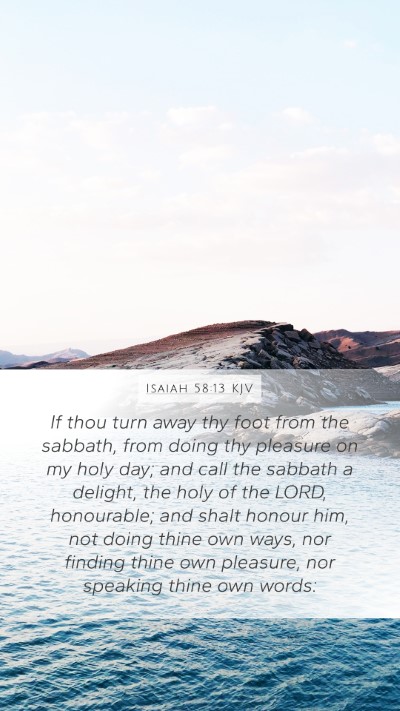 Isaiah 58:13 KJV Bible Verse Image