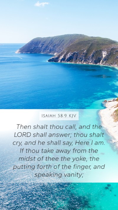 Isaiah 58:9 KJV Bible Verse Image