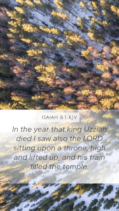 Isaiah 6:1 KJV Bible Verse Image