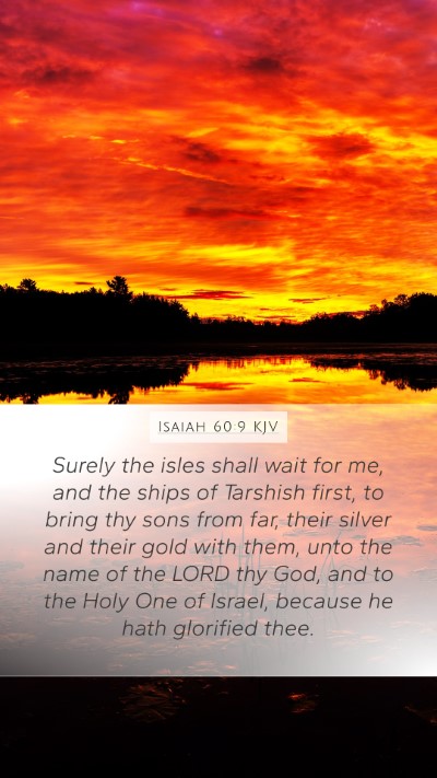 Isaiah 60:9 KJV Bible Verse Image